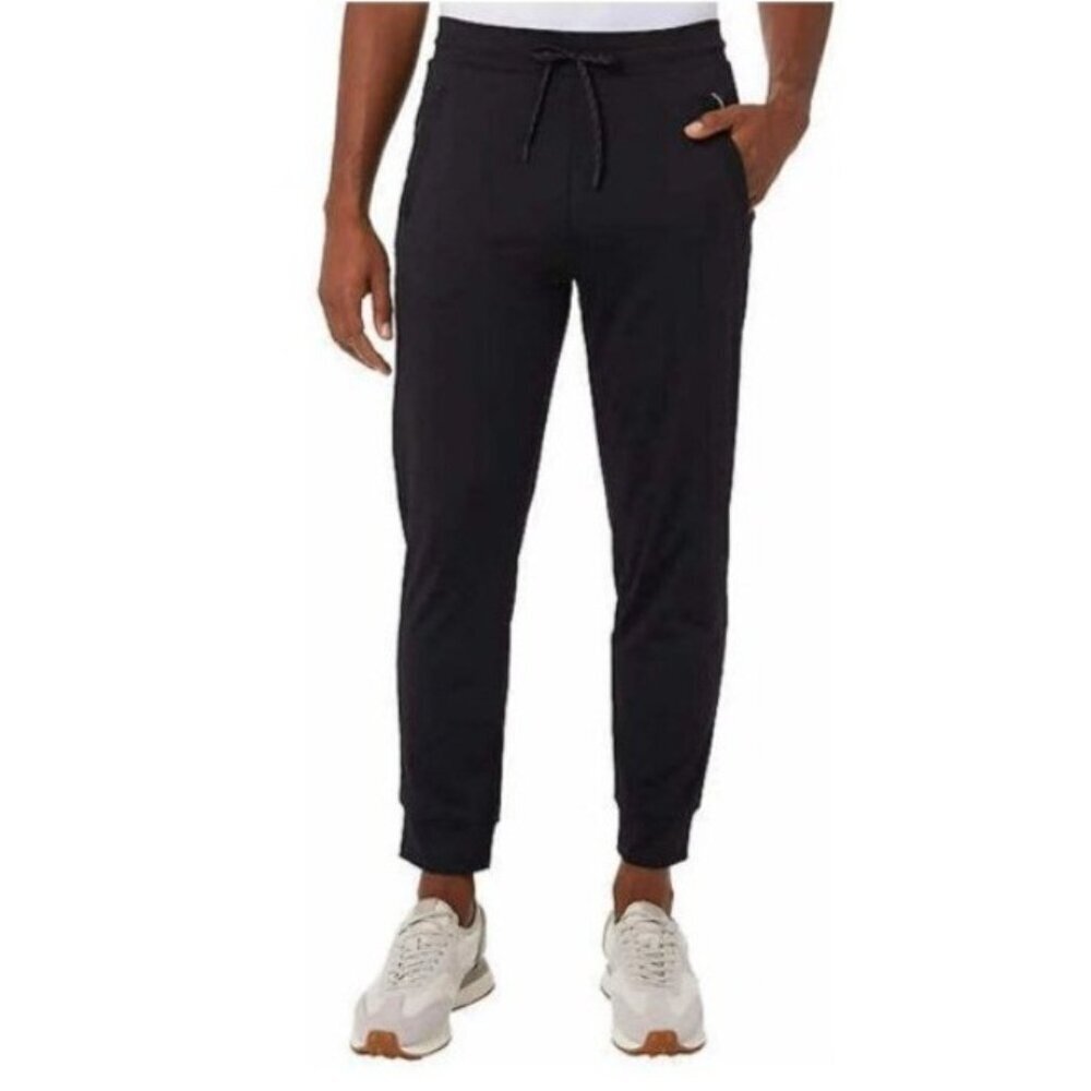32 Degrees Men's S Heat Jogger Pants Black Elastic Waistband G1881